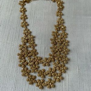 Kate Spade Gold Flower Marguerite triple strand Necklace
